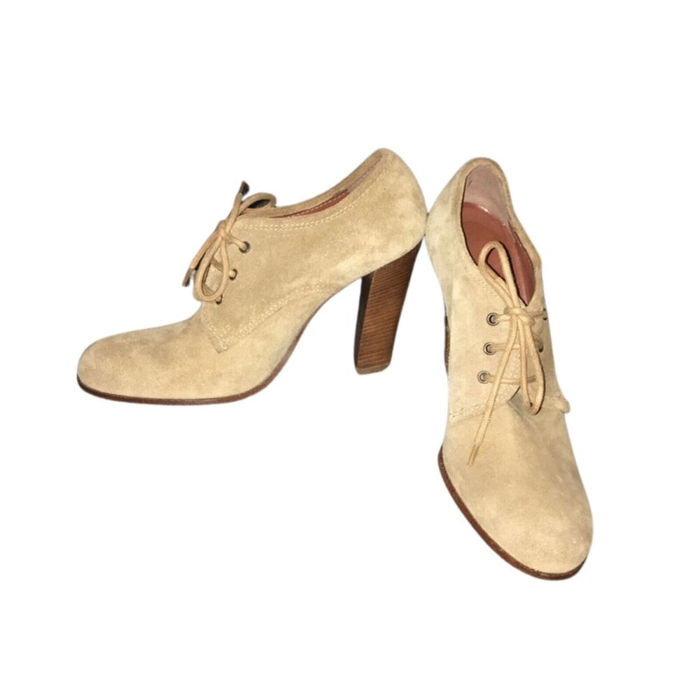 Vintage Y2K Sylvia Bourdin Tan Suede Booties - Never Worn 7.5
